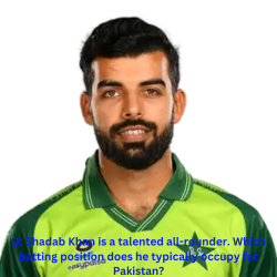 Shadab Khan 5 Questions Quiz