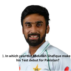 In which year did Abdullah Shafique make his Test debut for Pakistan?